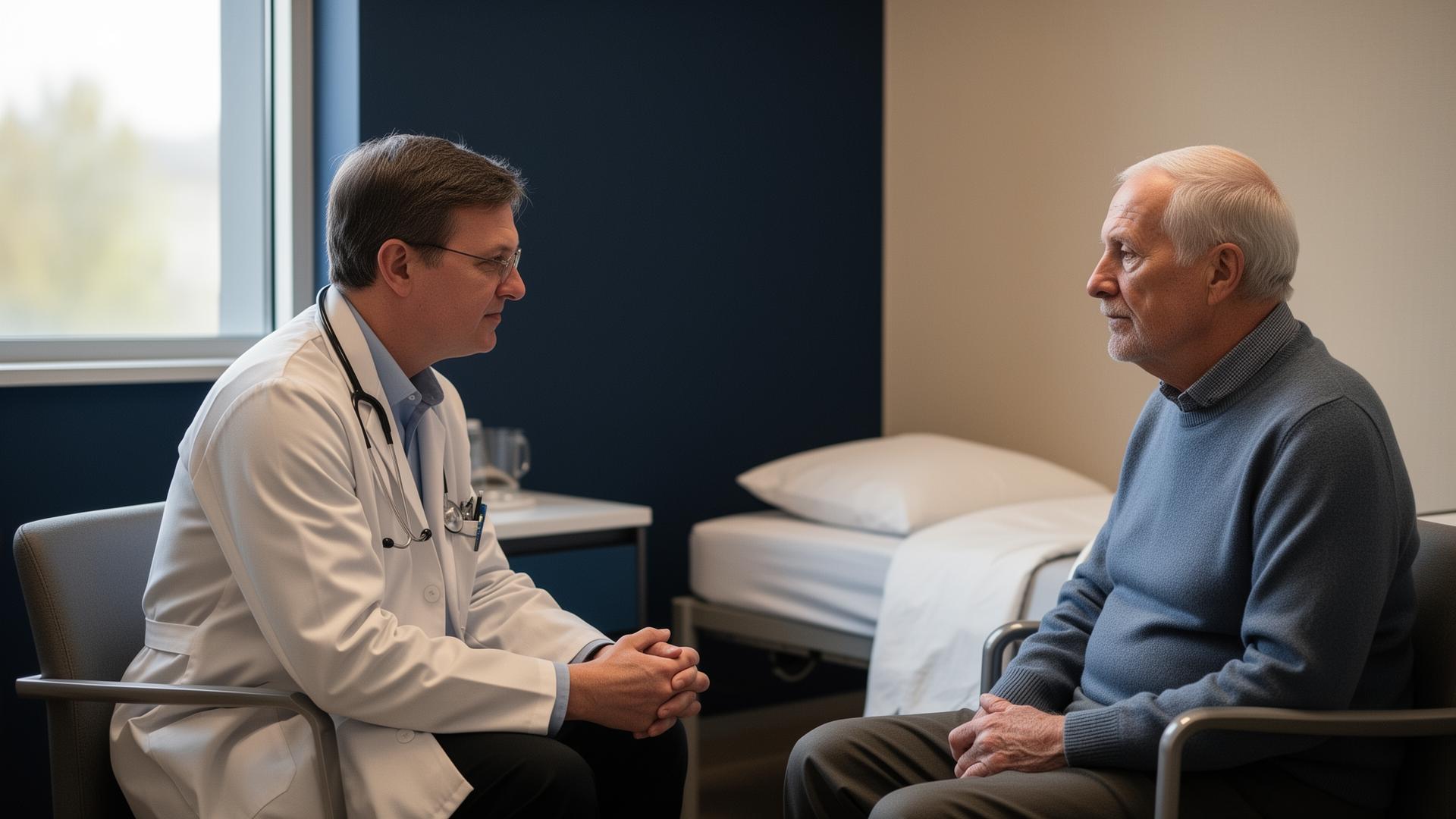 Doctor with patient